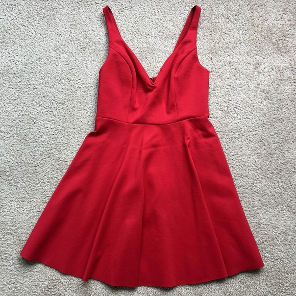 UO Kimchi Blue Drop Waist Mini Red Sleeveless‎ Dress, Medium - Picture 1 of 10